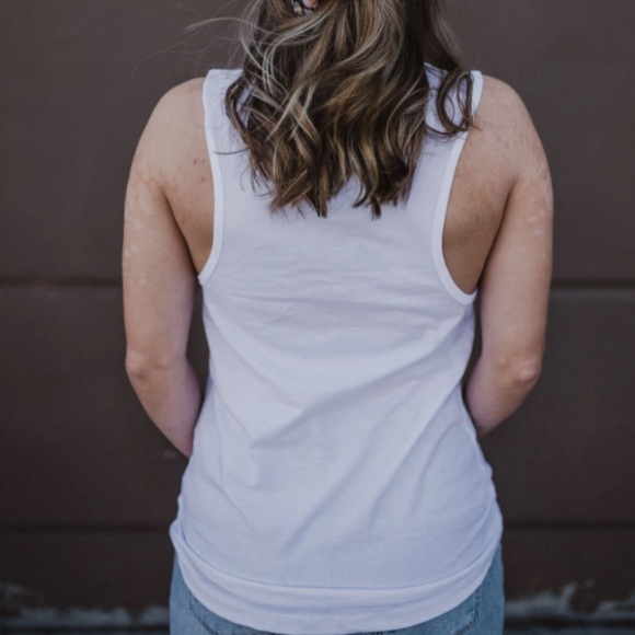 XXL & Co. White Line Art Tank Top - Picture 5 of 8